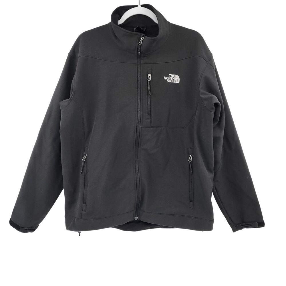 The North Face Apex Bionic Men's Size L Black Softshell Fleece Full Zip Jacket
